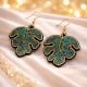 Handmade Jewelry Tropical Leaf Beaded Earrings
